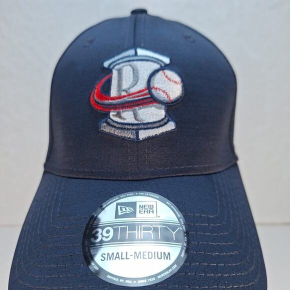 Rome Braves Hat Cap Navy Blue Fitted S/M New Era 39Thirty MiLB Baseball - Picture 2 of 8